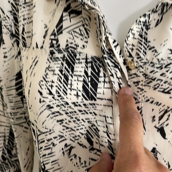 Robert Rodriguez Long Sleeve Abstract Print Buttoned Front Blouse (M) P/4/A1383 - Picture 3 of 10